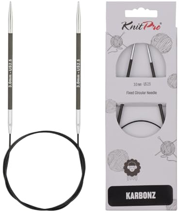 KnitPro Karbonz Rundstricknadel 16 (40cm) | 3mm