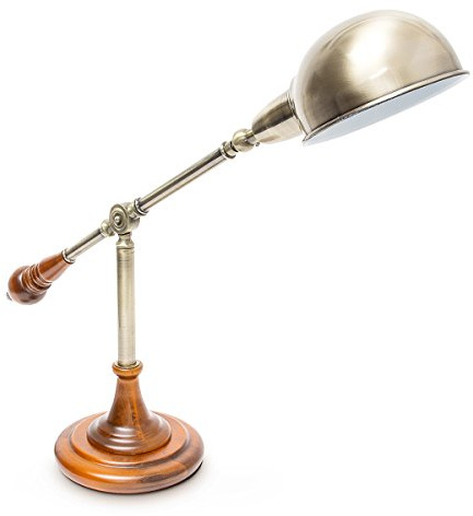 Relaxdays Schreibtischlampe messing-optik
