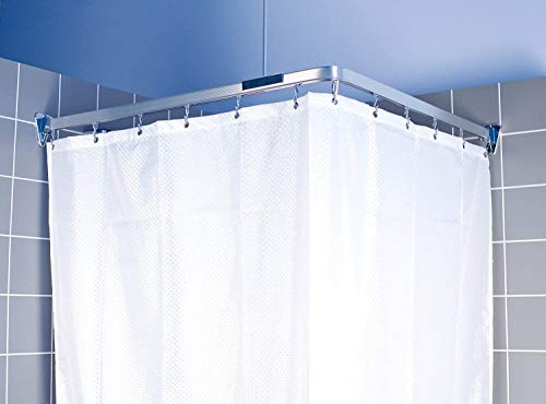 Duschvorhangstange Flexibel 3 x 1 Meter Chrom, biegsam kann von Hand gebogen