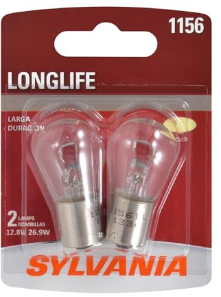 SYLVANIA 1156 Long Life Miniature Bulb, (Contains 2 Bulbs)