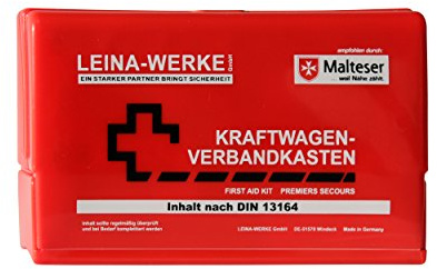 Leina 10056 Motor vehículo Kit de Primeros Auxilios Star II, Rojo/Blanco/Negro
