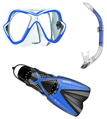 Mares X-One + X-Vision + Sailor Schnorchelset Gr. 35-47 (blau, L/XL (44-47))