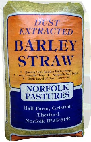 Norfolk Pastures Dust Extracted Barley Straw (Compact Bale) (approx 2+kg)