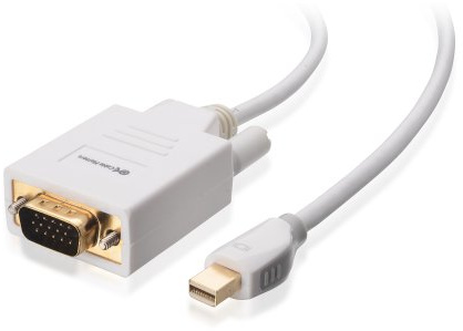 Cable Matters Mini DisplayPort to VGA Cable (Mini DP to VGA Cable) in White 10 Feet - Thunderbolt and Thunderbolt 2 Port Compatible