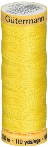 Gutermann Natural Cotton Thread 110 Yards-Canary Yellow