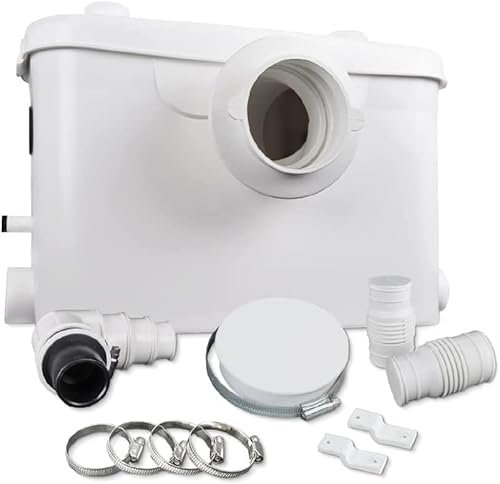 Trituratore Maceratore per WC con FILTRO Antiodore & Silenzioso Lame in Acciaio Inox - 3 allacci disponibili