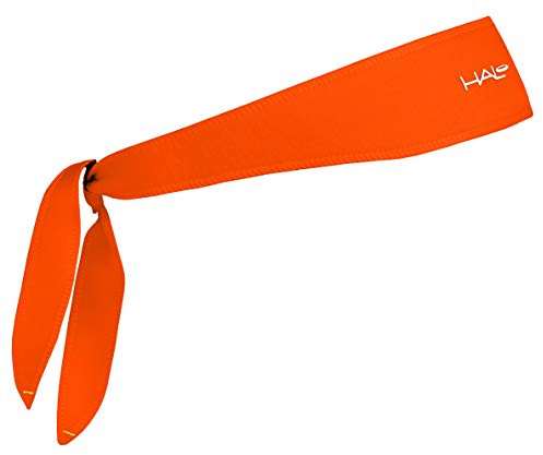 Halo Pannband Halo I – anpassad passform – slips svettband för män och kvinnor, glider inte med fukttransporterande torklinetyg, ljusorange, en storlek