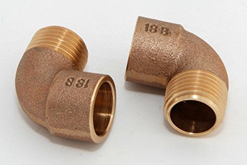 Winkel i/a 90° 18mm - 1/2' / 4092g, Rotguss (VE 2 Stk) Rotgussfitting red brass gunmetal, Klimaanlage Klimatechnik Wasser Heizung Gas Solar heating refrigerant