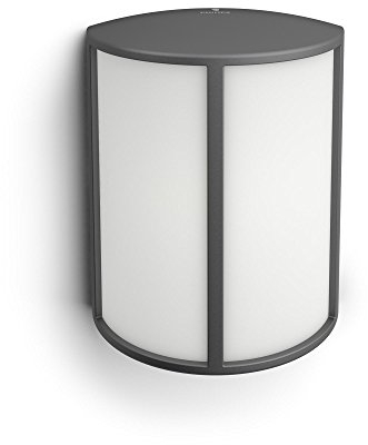 Philips Mygarden, applique murale extérieure LED, 6W, Gris Anthracite, Lumière Blanc Chaud 2700K