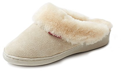 Reissner Lammfelle Pantoffel Hausschuh Korfu Veloursleder | Innenfutter echtes Merino Lammfell, erhöhter Absatz Keilform, mit Fellkranz