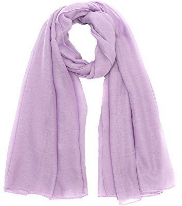 World of Shawls Maxi Plain Scarf Hijab Sarong Shawl Wrap Cape Viscose/Rayon (lilac)
