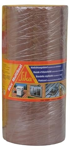 SIKA - Nastro sigillante adesivo per riparazione di tetti/grondaie Multiseal Terracotta - Multisupporto - Resistente ai raggi UV - Facile da applicare - Può essere verniciato - 225 mm x 3 m
