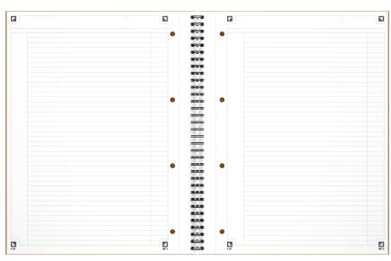 OXFORD International A4+ Hardback Twin-wire Notebook Narrow Ruled 160 Pages Orange SCRIBZEE Compatible