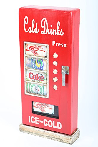 point home Design-Schlüsselschrank Cold Drinks, Retro, rot, 52cm