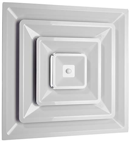HaVACo 2'x2' Lay-In 3 Cone Supply with 6 Pre-Molded Boot, ABS Plastic Supply Grille, Ceiling Diffuser for Air Vent, Ideal for Heating, Cooling, and Ventilation, Home Improvement, White