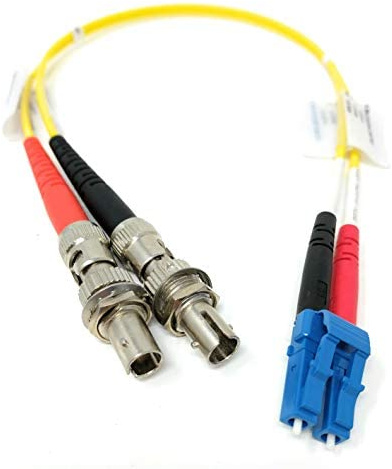 Cavo adattatore in fibra ottica da 30 cm LC (maschio) a ST (femmina) monomodale 9/125 duplex