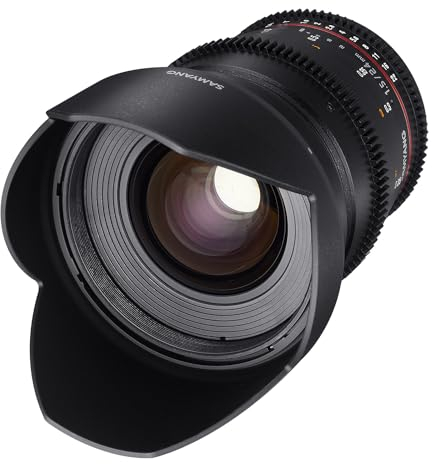 Samyang F1312801101 - Objetivo para vídeo VDSLR para Canon EF (Distancia Focal Fija 24mm, Apertura T1.5-22 ED AS IF UMC II, diámetro Filtro: 77mm), Negro