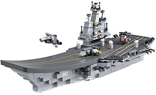 SLUBAN M38-B0537 NAVY. 9 INTO 1. 9 DIFFERENT ITEMS IN ONE DISPLAY BOX. COMBINE THE 9 TO MAKE AIRCRAFT CARRIER