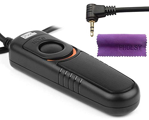 Pixel Wired Shutter Remote Control RC-201 E3 Shutter Cable Release Compatible with Canon Olympus Fuji Cameras