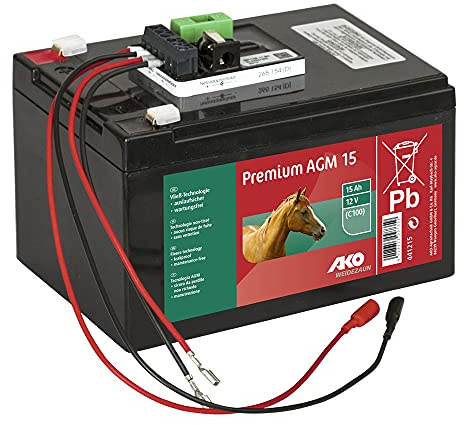 Kerbl Power AGM 12V, 15Ah, inkl. Laderegler und Ne
