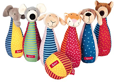 SIGIKID 49520 Kegelspiel Soft PlayQ Mädchen und Jungen Babyspielzeug empfohlen ab 3 Monaten mehrfarbig