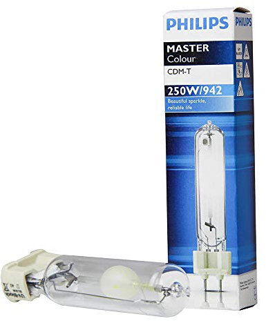 Lampada alogena metallica a vapore, Master Colour, CDM-T, trasparente/bianco neutro.