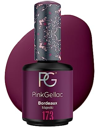 Pink Gellac UV Gel Nagellack - 173 Bordeaux 15 ml - Lang Anhaltend UV Nagellack Rot - Gel UV für 14 Tage Nägel in Salonqualität - Made in Holland