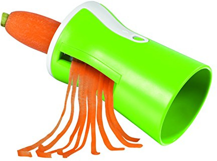 gourmetmaxx Julienne- und Spiralschneider, limegreen/weiß (Allesschneider, Küchenhelfer, Obstschneider, Gemüseschneider)