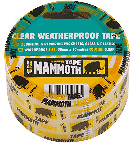 Everbuild Mammoth Clear Weatherproof Tape – Strongly Adhesive – Transparent – 50mm x 10m