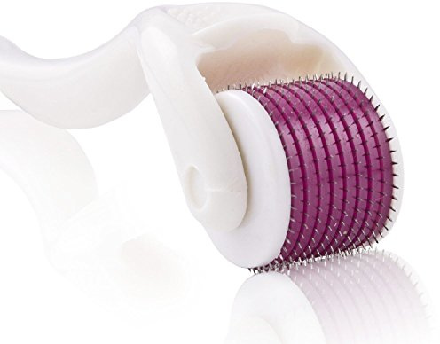 0.75mm Professional Titanium Microneedle 540 Derma Needle Roller Treating Acne Scars, Skin, Hair Loss, Wrinkles, Blackheads, Lines, Sun Damaged, Ageing- Daily Care Product, Reducing Blemishes Scars Potholes Cellulite Stretchmarks Uplifting Whitening Regeneration. Home Use 0.75 mm