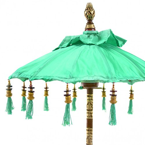 Koyal Wholesale Tabletop Bali Umbrella, 34-Inch, Diamond Blue Aqua