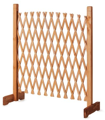 Easylife Solid Wood Expanding Fence, Mobile and Movable Fence, Gardeners & Pet Owners, Fold-able Design and Lightweight, H:90cm x W:30-190 cm from Easylife Lifestyle Solutions - Natural Wood