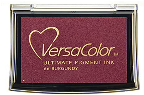 Tsukineko Versacolor Stempelkissen, Burgunderrot, Synthetic Material, rot, 9.7 x 6.6 x 1.8 cm