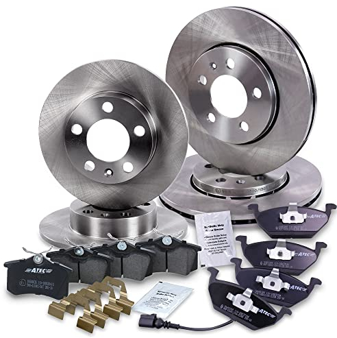 BESTPRICE Bremsenset inkl. Bremsscheiben vorne Ø 56 mm + hinten Ø 230 mm + Bremsbeläge vorne und hinten