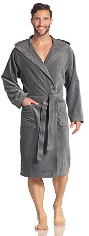 Vossen Unisex Bademantel mit Kapuze Texas