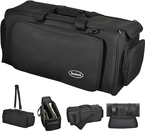 Steinbach Trompetentasche für 2 Trompeten aus hochwertigem Cordura 600 Denier 20 mm Polsterung genäht