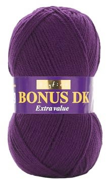 Hayfield - Laine pour Tricot Double Bonus DK - 100 g, Fil, Violet, 19 x 9 x 9 cm