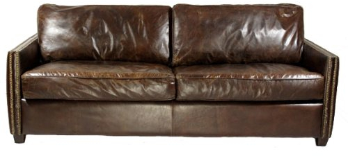 Loungesofa Rust 3-Sitzer Vintage-Leder Echtleder Sofa Couch Vintage Cigar, Dunkelbraun