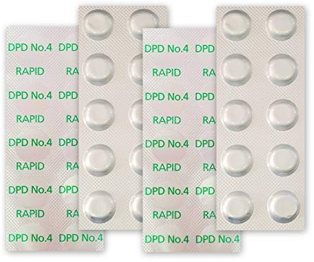 well2wellness 40 Pool Testtabletten Sauerstoff (O²) Bestimmung (DPD No.4 Rapid) - 4 x 10 Stück