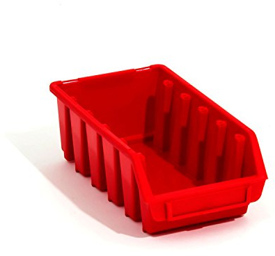 30 Stck. Ergobox Box Stapelboxen rot Gr.2L Regalbox 116x212x75 mm Kunststoff Etikettenfach