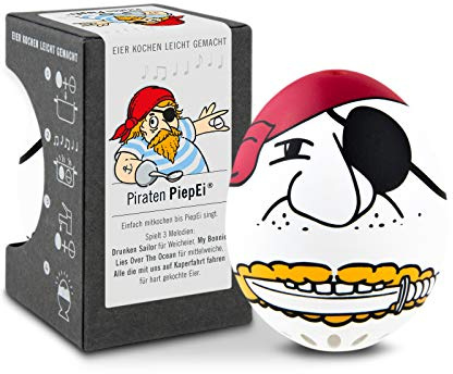 Pirate Beepegg – Egg Timer for Boiling Eggs – Musical Egg Cooker for Soft, Medium, Hard Boiled Eggs – Food Safe – Singing Floating Egg Timer – Egg Cooker for 3 Levels of Doneness - Brainstream