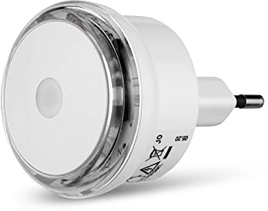 REV Nachtlicht, LED Nachtlampe mit Dämmerungsautomatik, 0,8W, 10 LUX, weiss