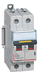 Disjoncteur DX³ 16kA courant continu 20A courbe C - 2 modules