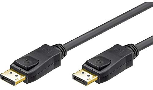 Goobay 65923 Câble de Connexion DisplayPort 1.2, Doré, 2 m Longueur de Câble