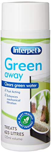 Interpet Green Away Aquarium Water Treatment, Fast Acting, Plant Friendly, Safe for Fish, 125 ml