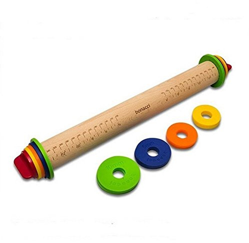 Rouleau à pâtisserie - En bois - Antiadhésif - Ajustable - Pour fondant - Travail d’artisanat - Cuissons au four