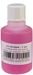 EUROLITE UV-aktive Stempelfarbe, transparent rot, 50ml | UV-aktive Stempelflüssigkeit