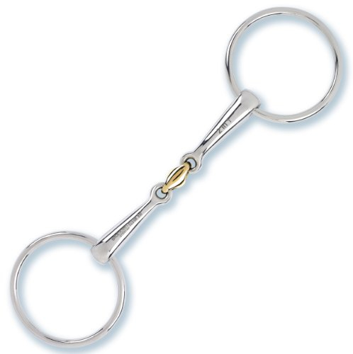 Stübben Gebiss 2233 Wassertrense 2 in 1 doppelt gebrochen - 12,5 cm - 16 mm - Sweet Copper Mittelstück