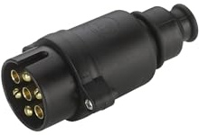 HELLA 8JA 001 930-001 Stecker - 7-polig - Stecker: Schraubkontakt - schwarz