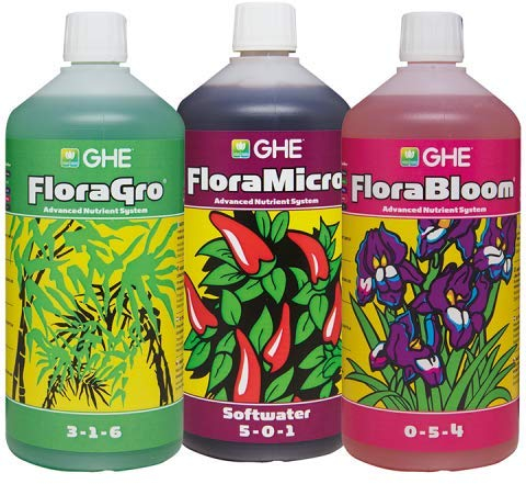 GHE SW Flora GRO, Bloom & Micro 1L